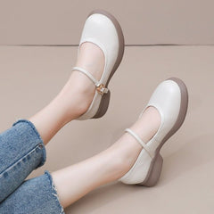 🌈【35-40】Pantofi noi pentru femei, din piele, confortabili, cu talpă moale
