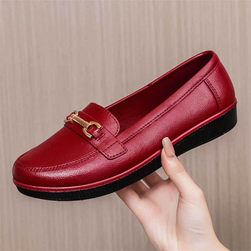 Brit stílusú női loafer cipő – puha valódi bőrből, kényelmes, kopásálló talppal