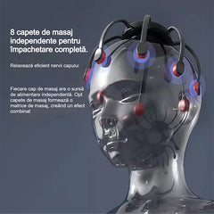 Aparat Electric de Masaj pentru Cap Tip Caracatiță, Tehnologie TMS Anti-Stres, Relaxare Scalp și Ameliorare Migrene, Remediul pentru Insomnie