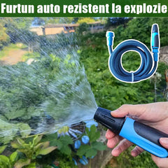 Set Pistol de Spălat cu Presiune Înaltă și Furtun 3m – Cap Rotativ cu 3 Moduri: Jet Direct, Ventai și Atomizare, Furtun Anti-Explozie