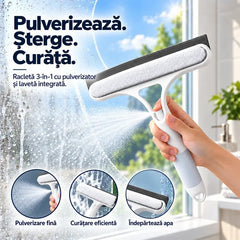 🔥 OEFRTĂ SPECIALĂ: 1+1 GRATUIT (Primești 2 Bucăți)! Racletă Multifuncțională 3-în-1 cu Pulverizator și Lavetă Integrată – Curățare Fără Urme!