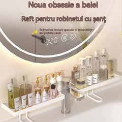 💦🧺 Raft de depozitare minimalist, stil light luxury – ideal pentru baie / chiuvetă