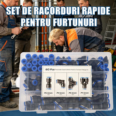 [Pachet de 40] Conectori din plastic PU, 6 mm/8 mm