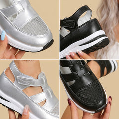 Sandale Sport cu Platformă pentru Femei, Material Respirabil tip Plasă, Talpă Moale și Confortabilă