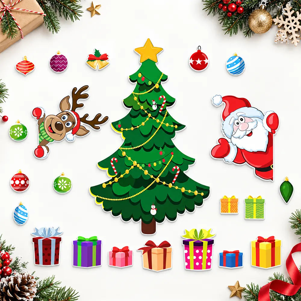 🎄 Transformă-ți Casa într-o Poveste de Crăciun! Set Magneți Decorativi cu Brad, Moș Crăciun și Ren! Fixare Magnetică Fără Lipici · Culori Vii · Reutilizabili An de An!