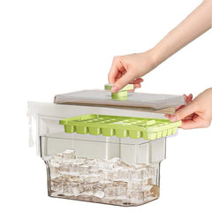💞Vânzările au depășit 50.000! 💥【68 tăvițe pentru gheață (2 straturi) + cutie pentru gheață + spatulă】🥤🧊Forme de cuburi de gheață de calitate alimentară, tăvițe pentru gheață și cutii de depozitare a gheții pentru frigiderul de uz casnic🏖️✅