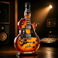 Sticlă de Whiskey în Formă de Chitară Electrică – Model Retro Rock N' Roll Legend, Cadou Premium din Sticlă pentru Bărbați și Bar