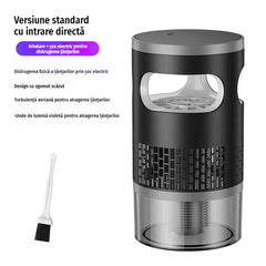 Lampă Anti-Țânțari Portabilă pentru Casă și Camping, Capcană UV Insecte cu Aspirație Fizică, Zgomot Redus, Reîncărcabilă USB cu Acumulator Detașabil