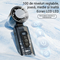 Ventilator portabil cu răcire instant (2026)｜Tehnologie TEC, 100 viteze, autonomie mare – răcoare oriunde