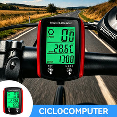 Ciclocomputer Profesional pentru Bicicletă – Odometru și Tahometru Impermeabil, Ecran Mare Lumina de Fundal, pentru MTB și Cursieră