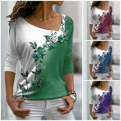 ✨ Divatos pamut-len női felső mintával – könnyű, légáteresztő, kényelmes szabás【40–90 kg】