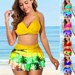 🔥👙 Set costum de baie nou cu imprimeu de palmieri (cocotier)