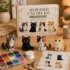 Kit de Creativitate Mărgele 3D Modele Animale, Set DIY Lucru Manual pentru Copii și Adulți, Set Complet de Confecționat Figurine