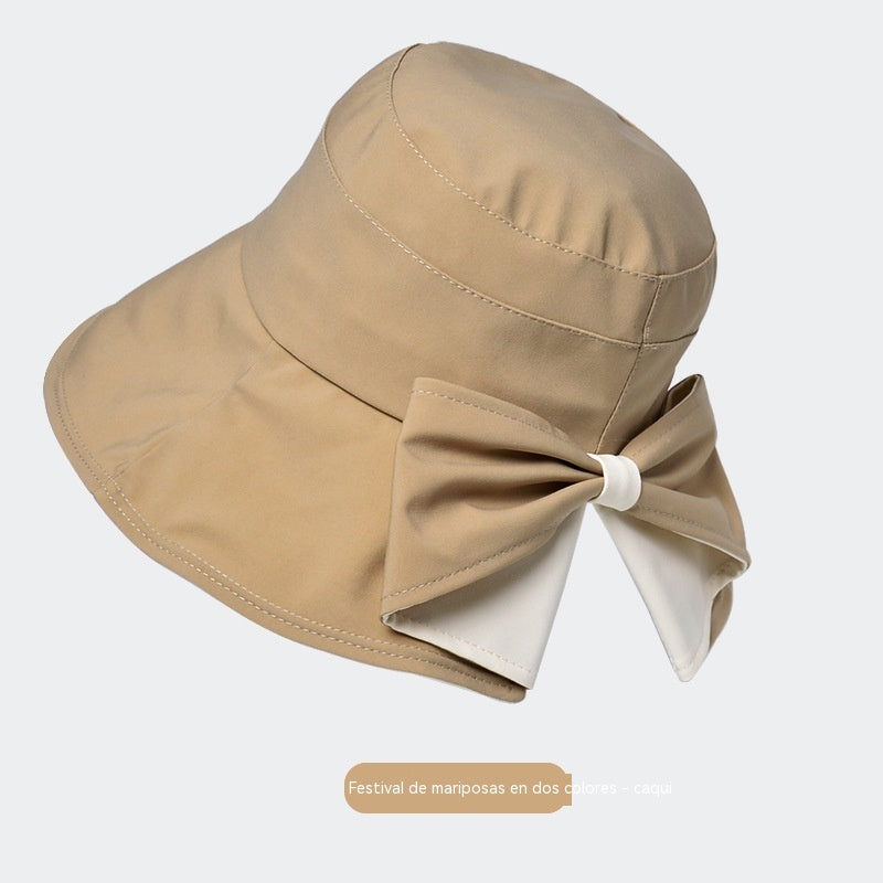 🎀 Piesă esențială de vară 👒 Pălărie vintage cu fundă — pliabilă / respirabilă și confortabilă