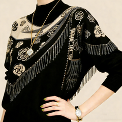 Modern kötött mintás anyag, kiváló minőségű német bársonyból