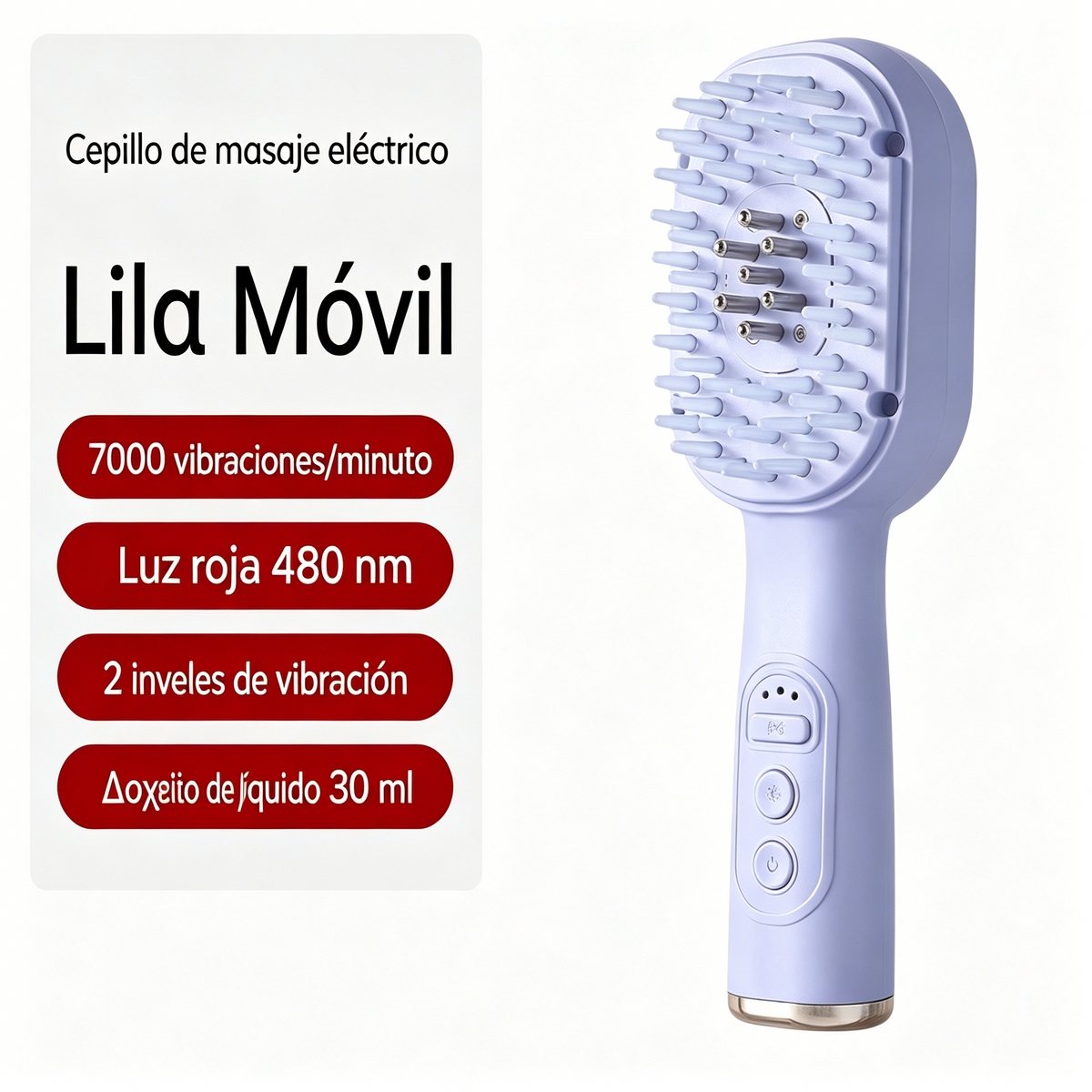 💆‍♀️ Pieptene pentru masajul scalpului / aplicator multifuncțional de uleiuri esențiale și dispozitiv pentru stimularea creșterii părului