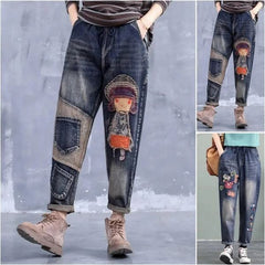 🔥【30% OFF】【S-5XL】Blugi de dama la moda cu talie elastica, la moda si comozi, multe marimi disponibile