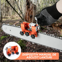 ⚙️ Ascuțitor portabil manual cu manivelă｜Instrument de șlefuire pentru lanțuri