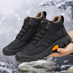 Új téli férfi cipő – bélelt, vastagított, magas szárú, kültéri hócsizma, divatos és kényelmes