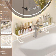 💦🧺 Raft de depozitare minimalist, stil light luxury – ideal pentru baie / chiuvetă