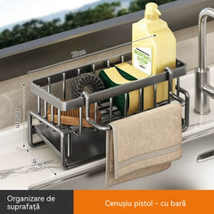 👍Scurgător de chiuvetă multifuncțional, ideal pentru organizarea bucătăriei