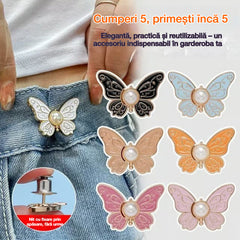 🌸🦋 Cumperi 5, primești încă 5 CADOU! 🎁💜✨ Cataramă reglabilă detașabilă în formă de fluture