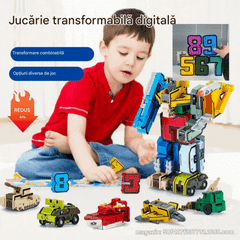 【Set de 10 piese】🎁Jucărie Robot Deformare Număr De Transformare Pentru Copii