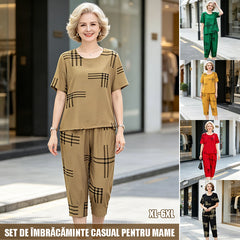 🌸✨【Mărimi mari】Set de vară lejer, răcoros, cu imprimeu – confortabil și stilat