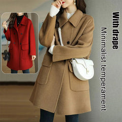 🌈🩰Sláger akció 30%: új őszi-téli, kiváló minőségű dupla kasmír kabát - több évszakra is alkalmas ✅