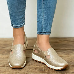 Sandale cu platformă din piele naturală, noi, 2026: design modern, cu model ajurat, talpă moale de 5 cm, confortabile și versatile (Mărimi 36-43) ✨👠