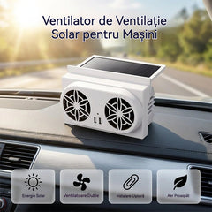 🌀 Ventilator auto cu alimentare solară