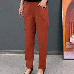 🔥【M-6XL】🍃Pantaloni casual elastici respirabili cu talie înaltă pentru femei de vară