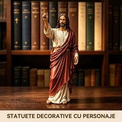 🛍️ Artă și Credință! Statuete Decorative din Rășină cu Isus pentru Bibliotecă | 4 Modele