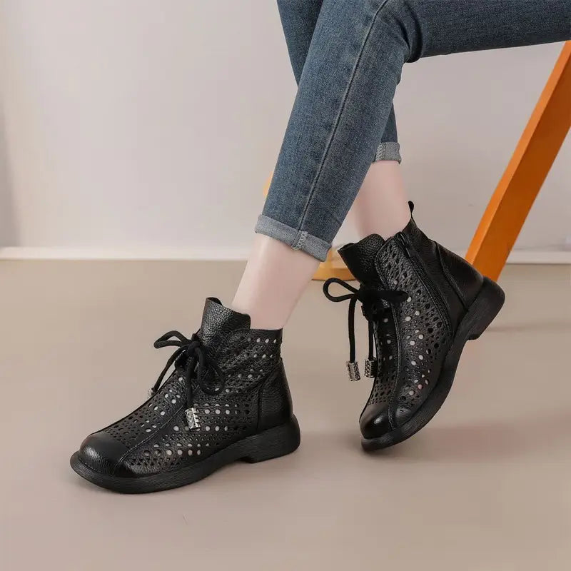 Pantofi din Piele Naturală cu Perforații – Respirabilitate Maximă și Mers Fără Oboseală! 🌬️👞