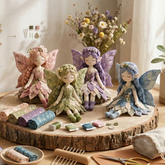 ✨🧚‍♀️ Colecția “Cusături de poveste” – Set DIY pentru păpușă zână din patchwork