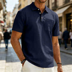 👕☀️【Articol de bază esențial pentru bărbați】Tricou polo casual de vară, modern și versatil
