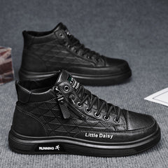 🔥【39-44-es méret】Férfi lezser, magas szárú tornacipő oldalsó cipzárral