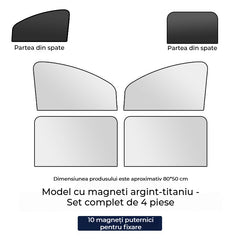 【Set 4 piese】Parasolare auto pentru reducerea căldurii și protecție solară