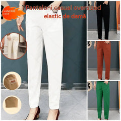 🔥【M-6XL】🍃Pantaloni casual elastici respirabili cu talie înaltă pentru femei de vară