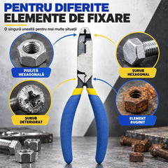 🔧 Clește Multifuncțional pentru Șuruburi și Piulițe Ruginite sau Deteriorate – Prindere Fermă, Oțel Cr-V, Funcție de Dezizolare, Tăiere și Sertizare!