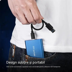 📣【16TB--SSD portabil extern mic】👍Rata de transfer ridicată, dimensiuni mici, design ușor, rezistență la șocuri, stabilitate