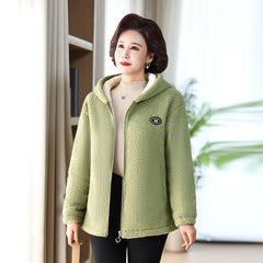 🔥Meleg, vastag polárbéléses kapucnis kabát nőknek— télre tökéletes választás