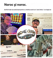 Brățară din argint 925, retro, cu șase cifre, turcoaz, cu mărgele de transfer Mantra