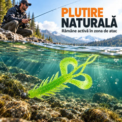 🐟 Nălucă Soft cu Mișcare Dinamică (16 bucăți) – Rezistență Maximă la Mușcături și Atrație Vizuală Excelentă! 💥🌊
