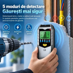 🔍 Detector Multifuncțional pentru Perete SH402 – Găurește în Siguranță! Detectare Precisă pentru Lemn, Metal și Cabluri sub Tensiune!