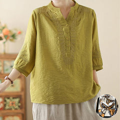 【XL-5XL】Bluză elegantă stil oriental | Lejeră și feminină，🎉 Promoție limitată: Primești CADOU o eșarfă elegantă!
