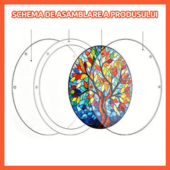 🌻☀Puzzle acrilic suspendat pentru fereastră de curte