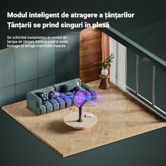 Noul aparat electric de vânătoare a țânțarilor, extensibil și rotativ, cu funcție dublă de lampă de atragere a țânțarilor, model de uz casnic cu încărcare prin priză