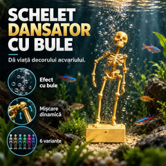 💀 Schelet Dansator cu Bule pentru Acvariu – Decor Dinamic cu Mișcare, Strălucire în Întuneric & Imprimare 3D!