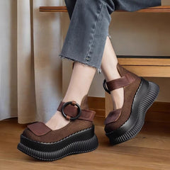 🔥Sandale noi damă cu platformă și talpă ortopedică｜Stil coreean retro roman, înălțare și confort
